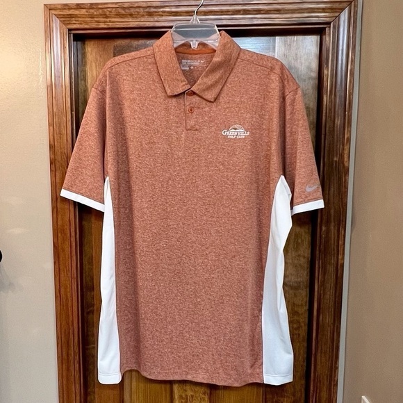 Nike Other - Nike Golf Tour Performance XL Polo Dri Fit NWOT Heathered Canyon Rust White